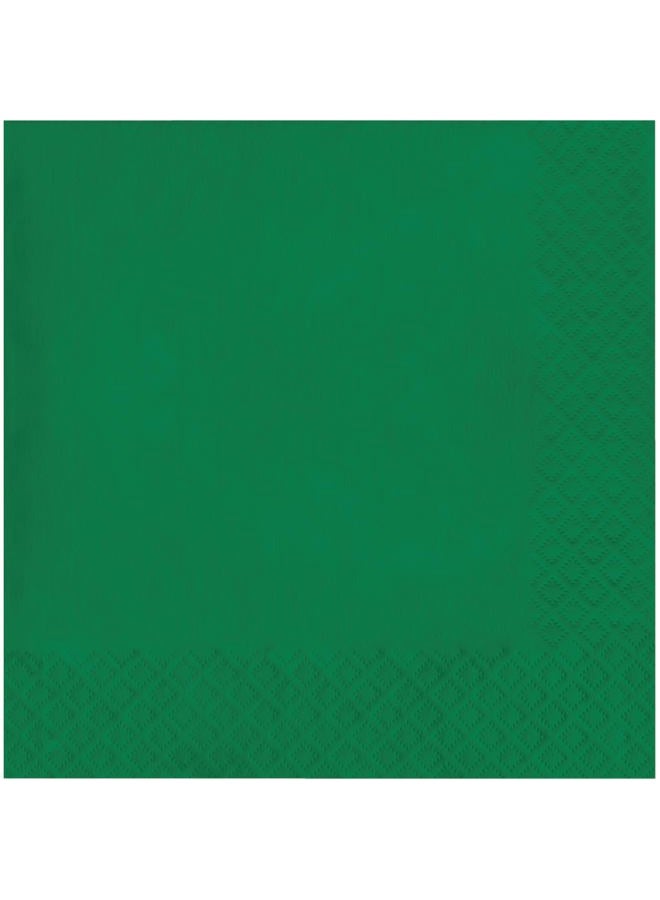 CREATIVE CONVERTING Touch of Color 2-Ply 50 Count Paper Lunch Napkins, Emerald Green - Image 1