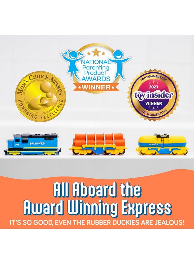 SplashEZ Train Toys for Bath | Mold Free Bath Toys for Kids & Toddlers with No Hole for Water | Train Set Ideal Size for Little Hands | Safe, Durable for Baby Tub Pool Fun for Boys Girls Ages 0 & Up - Image 3