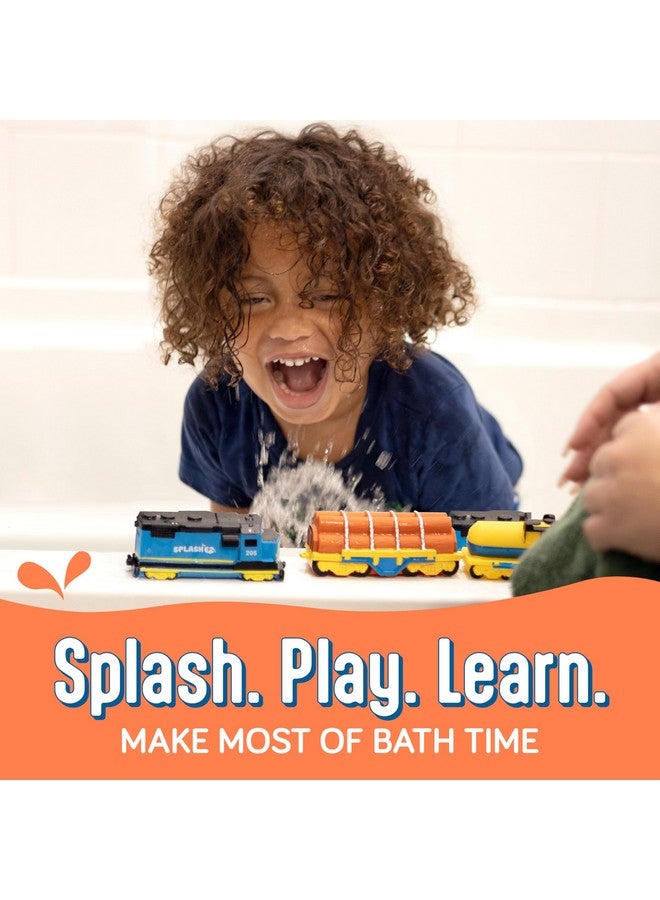 SplashEZ Train Toys for Bath | Mold Free Bath Toys for Kids & Toddlers with No Hole for Water | Train Set Ideal Size for Little Hands | Safe, Durable for Baby Tub Pool Fun for Boys Girls Ages 0 & Up - Image 5