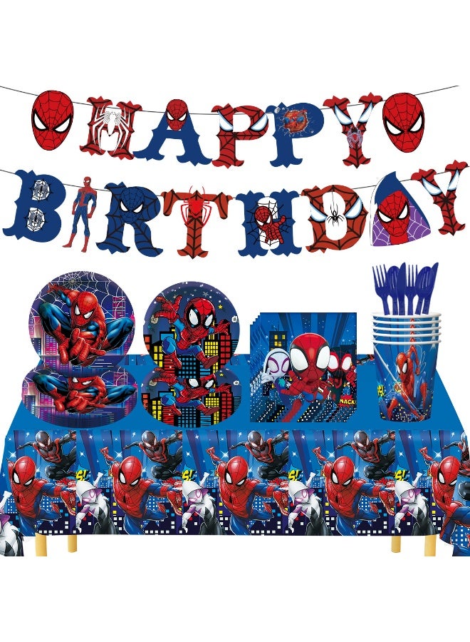Neox Spiderman Theme Birthday Decorations for Children's Birthday Supplies - Image 1