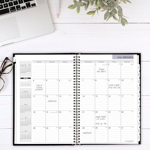 AT-A-GLANCE ATAGLANCE 2026 Planner Monthly 8 x 1134 Large Hardcover DayMinder Black G470H0026 - Image 3