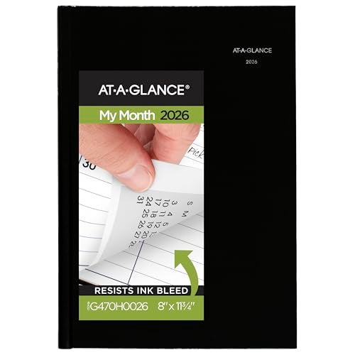 AT-A-GLANCE ATAGLANCE 2026 Planner Monthly 8 x 1134 Large Hardcover DayMinder Black G470H0026 - Image 1