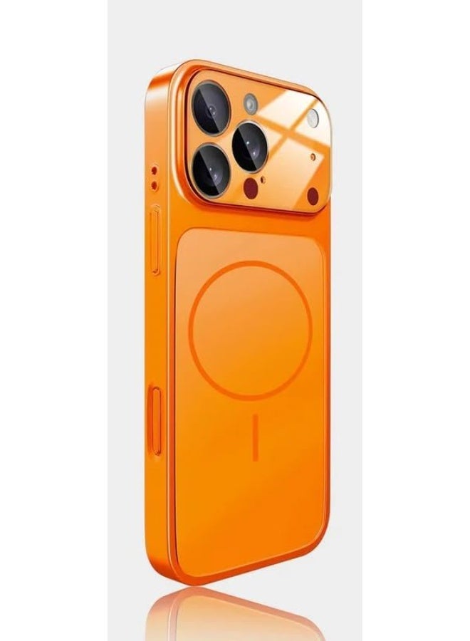 MIGOFAST iphone 16 pro max to 17 pro max converter case, compatible for magsafe, ultra slim case, drop protection,[Military-Grade Protection]Camera Control Protective Iphone 16 pro max to 17 pro maxCover (Orange)