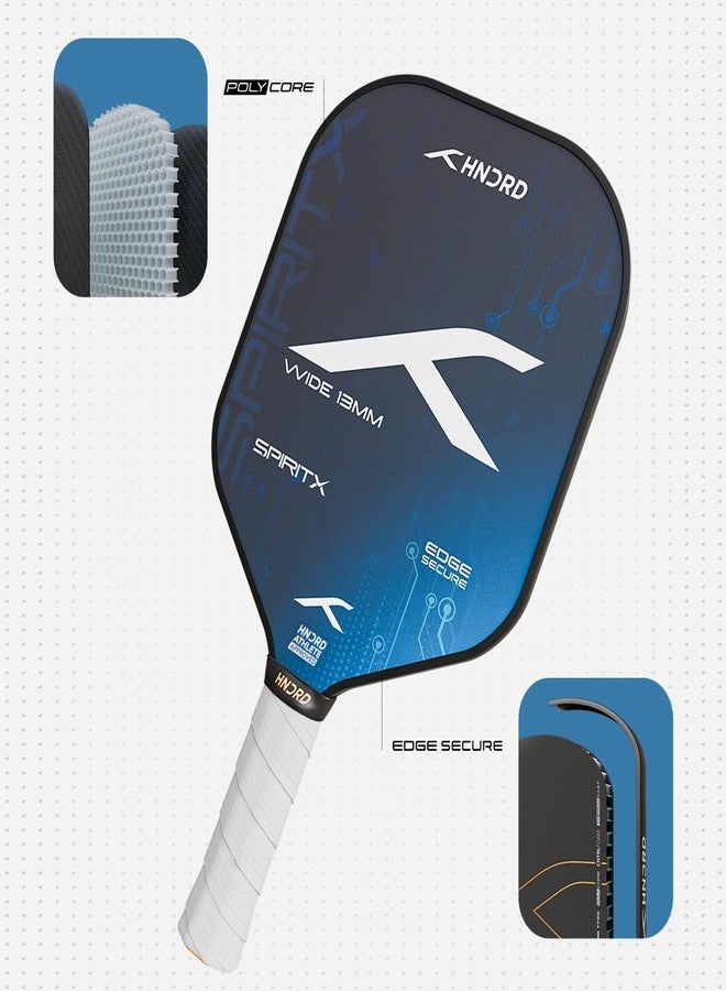 Hundred Carbon Fiber Spirit-X Wide Pickleball Paddle | 13mm Core | Power Play | Free Bag Included (Black/Navy) - Image 4