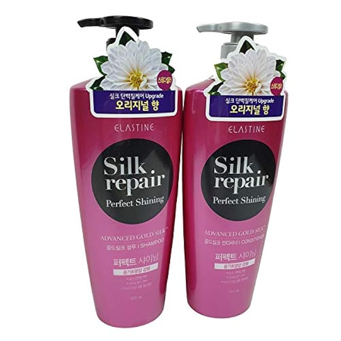 Elastine Silk Repair Perfect Shining Shampoo and Conditioner (550ml 18.6 Fl.oz/each) - Image 1