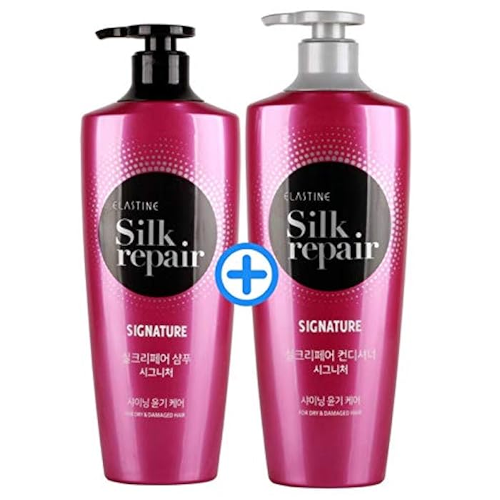 Elastine Silk Repair Perfect Shining Shampoo and Conditioner (550ml 18.6 Fl.oz/each) - Image 3