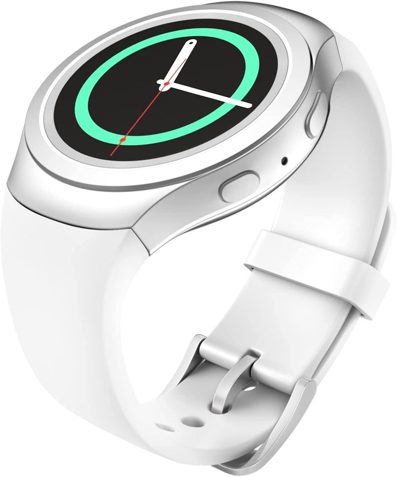 SKEIDO White Silicone Strap Compatible with Samsung Galaxy Gear S2 SM-R720 - Image 1