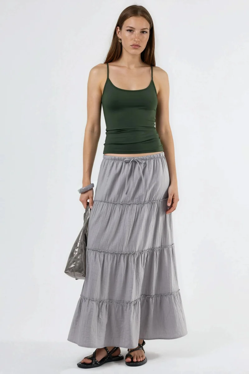 Busem BUSEM Fitted U Collar Knitted Tank Top