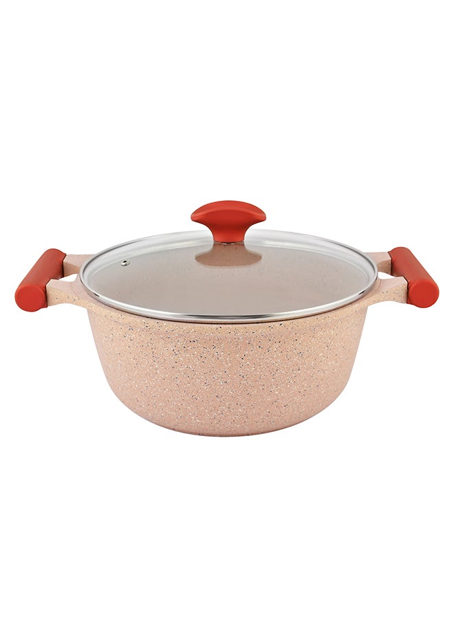 Prestige 7-Piece Granite Non-Stick Aluminium Essentials Cookware Set Pink - Image 2