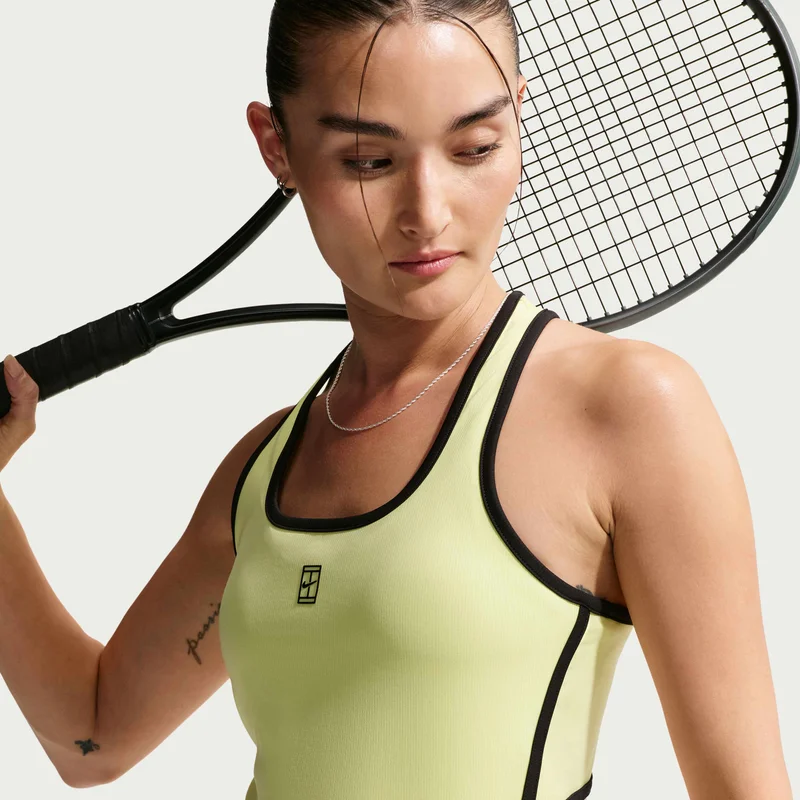 Nike Yellow Women's NikeCourt Advantage Dri-FIT Tennis Tank Top for Women | Best Price UAE