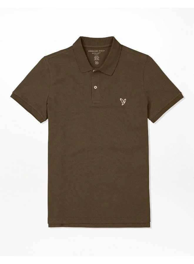 امريكان ايجل Logo Detail Short Sleeve Polo Shirt