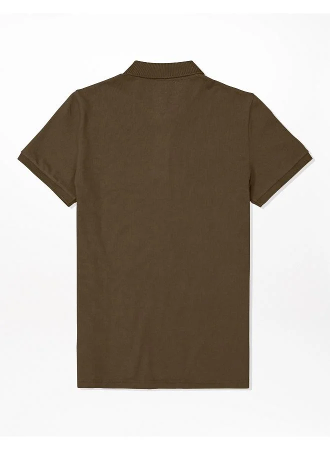 American Eagle Logo Detail Short Sleeve Polo Shirt