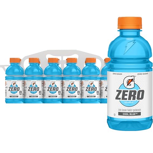Gatorade Zero Thirst Quencher Sports Drink, Cool Blue, 12oz Bottles (12 Pack), Zero Sugar, Electrolytes for Rehydration - Image 1