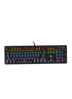 HP HP GK100F Mechanical Wired RGB Keyboard, Blue Switch, Adjustable 6 Keys & 104 Keys Anti-Ghosting, Suspended Key Caps, High Compatibility, Black  - Image 1