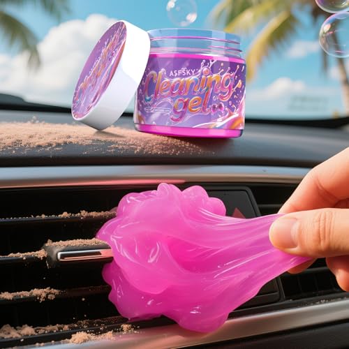 ASFSKY Car Cleaning Gel PurpleGrape Dust Cleaning Putty Universal Car Interior Cleaner Keyboard Dust Remover Car Slime Gifts for Men Women girl1 pack - Image 1