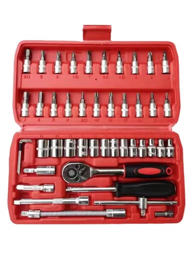 Denx 46-Piece Screwdriver Repair Kit – Silver | Versatile DIY Tool Set for Home, Electronics & Furniture with Magnetic Bits and Portable Storage Case - Image 1