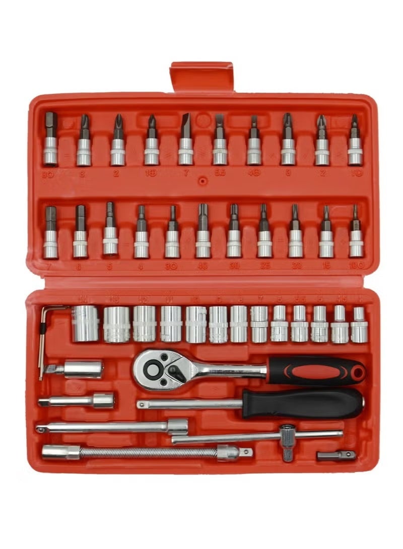 Denx 46-Piece Screwdriver Repair Kit – Silver | Versatile DIY Tool Set for Home, Electronics & Furniture with Magnetic Bits and Portable Storage Case - Image 4