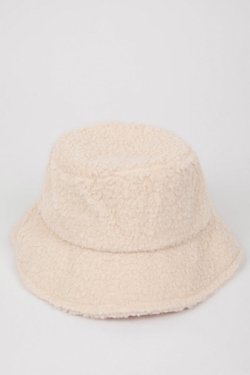 DeFacto Beige Woman Basic Cotton Bucket Hat Casual - Image 3