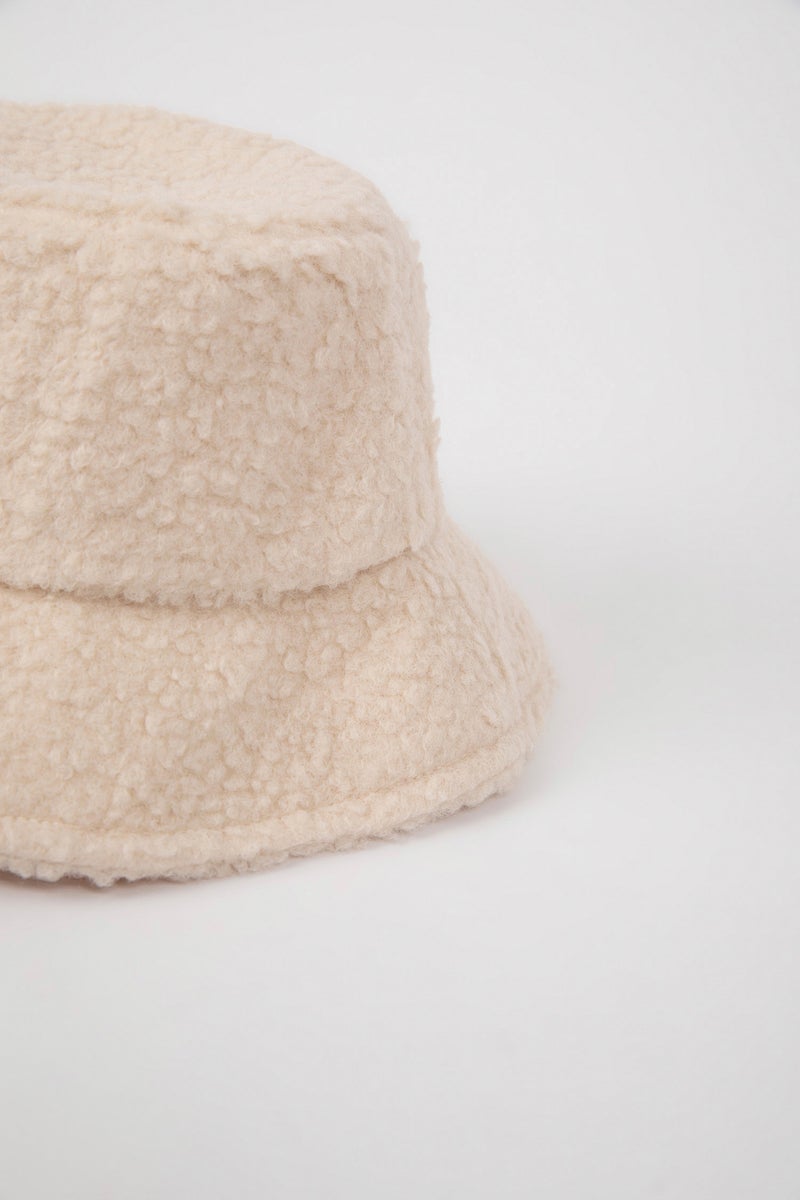 DeFacto Beige Woman Basic Cotton Bucket Hat Casual - Image 4