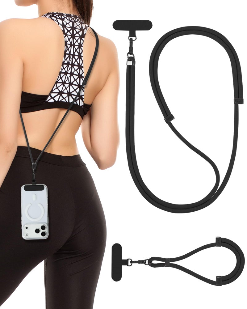 VVAAGG Cell Phone Lanyard for iPhone: Crossbody Phone Strap Adjustable Neck Wrist Strap Anti Theft Long Lanyard Travel Essential for Women Most iPhone and Android Smartphones - Image 1