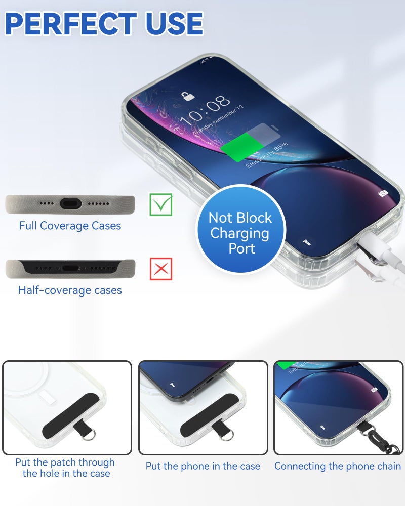 VVAAGG Cell Phone Lanyard for iPhone: Crossbody Phone Strap Adjustable Neck Wrist Strap Anti Theft Long Lanyard Travel Essential for Women Most iPhone and Android Smartphones - Image 2