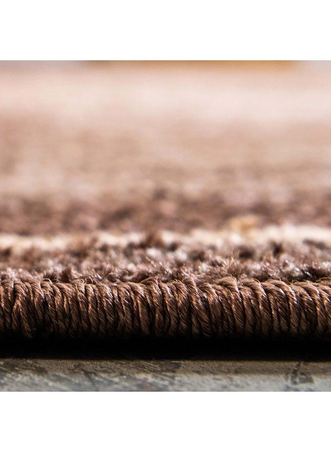 Unique Loom Autumn Collection Modern Contemporary Casual Abstract Area Rug Rectangular 2' 0 X 3' 0 Brown Beige Border - Image 4