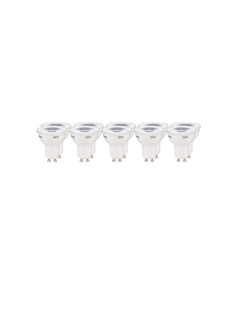 OSRAM OSRAM LED LAMP PAR16 36 Degree, 4.8W, 350 lm, 2700K - GU10, Warm White (Pack of 10) - Image 1