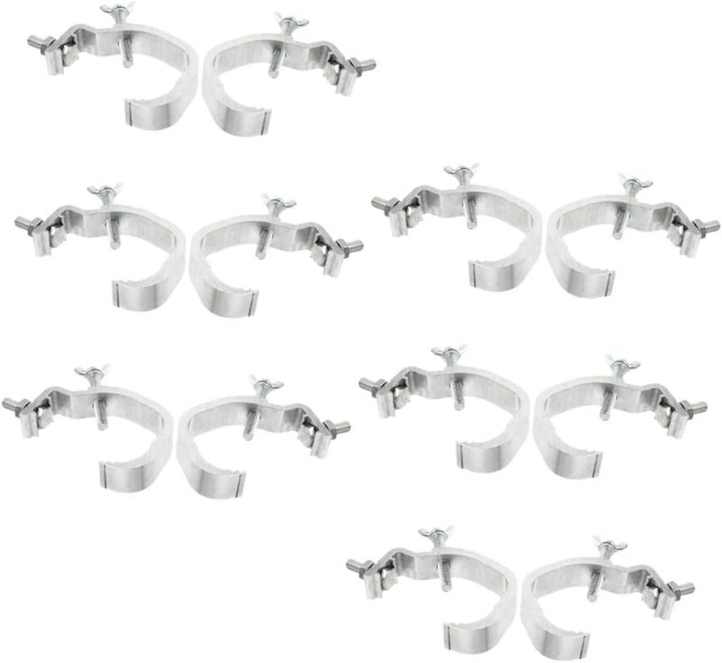 Desert area eligible deliver 12pcs Heavy Duty Aluminum Stage Lighting Clamp Hooks for Moving Head and Spotlight, Silver Metal Truss Light Clamps Suitable for 30-52mm Pipe Diameter, Professional Stage and Event Strong durable raw material Reliable daily use design All-season available stock Anti slip Hardness boosted processed substance Various fittings Water rust proof Elegant appearance Ready goods scheduled ship Global standard quality Wide usage compatibility All governorates deliver Carefully selected material Good ventilation Practical design alternatives Riyadh Jeddah Dammam ship Worldwide popular practical build Trendy varied sizing alternatives KSA local stock Small apartment fit Polished safe edge Cross product compatible Global assemble options Newly stocked local goods - Image 1