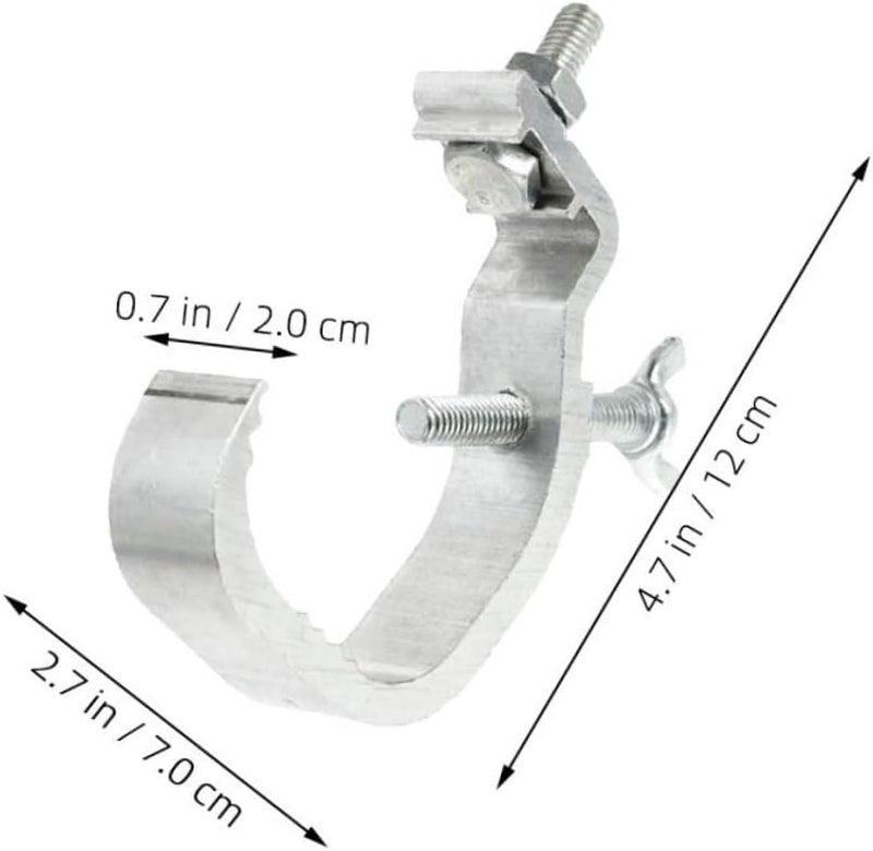 Desert area eligible deliver 12pcs Heavy Duty Aluminum Stage Lighting Clamp Hooks for Moving Head and Spotlight, Silver Metal Truss Light Clamps Suitable for 30-52mm Pipe Diameter, Professional Stage and Event Strong durable raw material Reliable daily use design All-season available stock Anti slip Hardness boosted processed substance Various fittings Water rust proof Elegant appearance Ready goods scheduled ship Global standard quality Wide usage compatibility All governorates deliver Carefully selected material Good ventilation Practical design alternatives Riyadh Jeddah Dammam ship Worldwide popular practical build Trendy varied sizing alternatives KSA local stock Small apartment fit Polished safe edge Cross product compatible Global assemble options Newly stocked local goods - Image 2