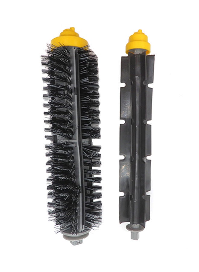 نيبمينينت طقم أجزاء بديلة وشاملة للمكنسة الكهربائية مكون من فرشاة تنفيض وفرشاة بشعيرات متوافق مع مكنسة آي روبوت رومبا 6/ 7 وسلسلة 620/ 630/ 650/ 760/ 770/ 780/ 790 مكانس الروبوت DW2353 أسود - Image 1