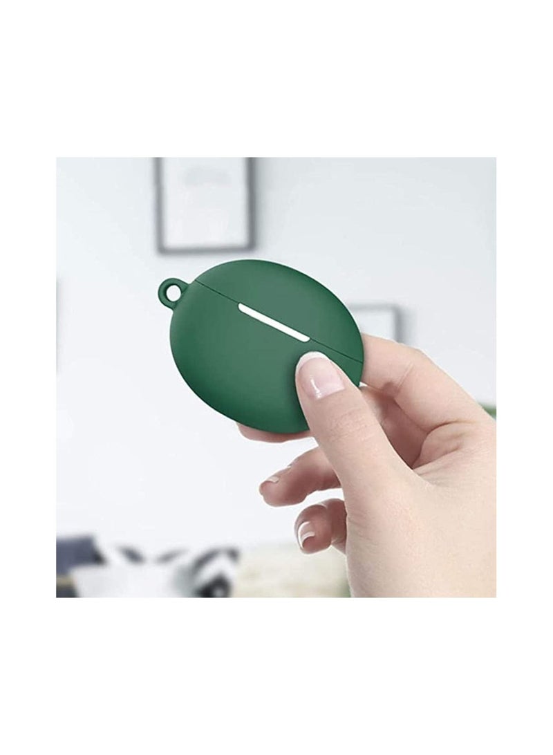 Silicone Case Cover for Huawei FreeBuds 3 with Carabiner and Charging Port Accessible - Image 2