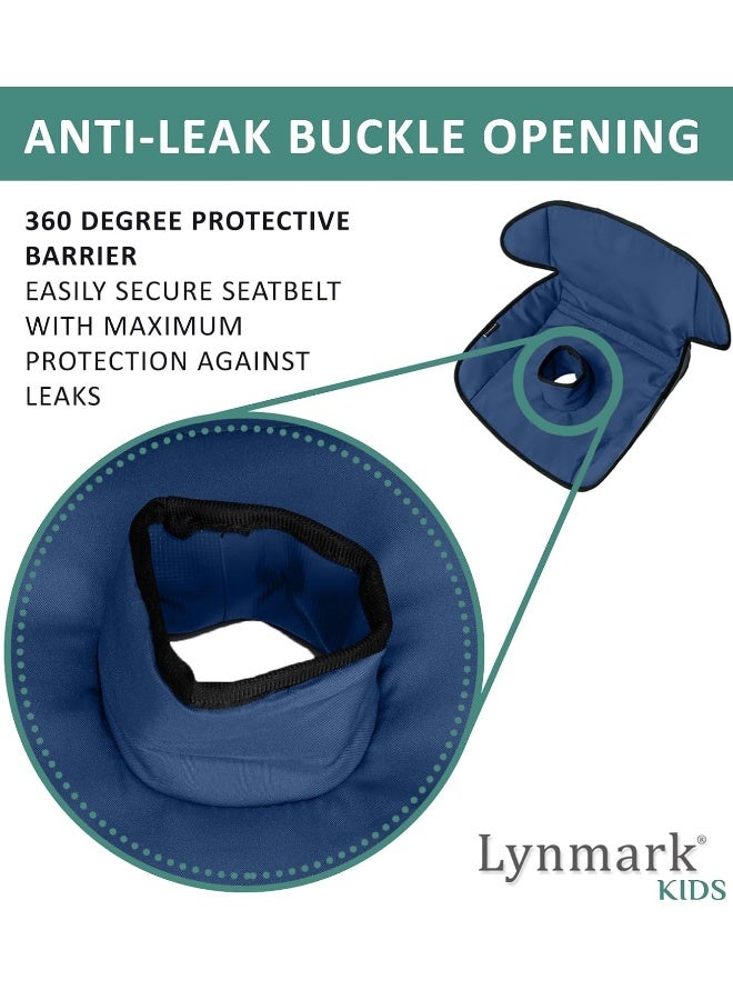 Lynmark Piddle Pads Car Seat Potty Training Cover - Waterproof Soft Toddler and Baby Car Seat Protector Mat - Travel-Friendly Universal Machine Washable Liner for Spills, Nappy Leaks, Accidents - Navy - Image 4