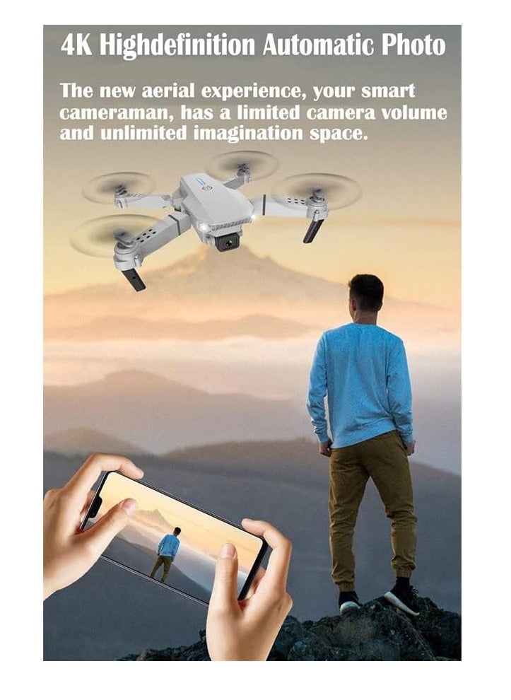 JAJEEK E88E525 Mini Drone – 4K HD Dual Camera WiFi FPV Quadcopter, Foldable Remote Control Drone for Adults & Kids, Stable Flight, Long Battery Life, Black - Image 3