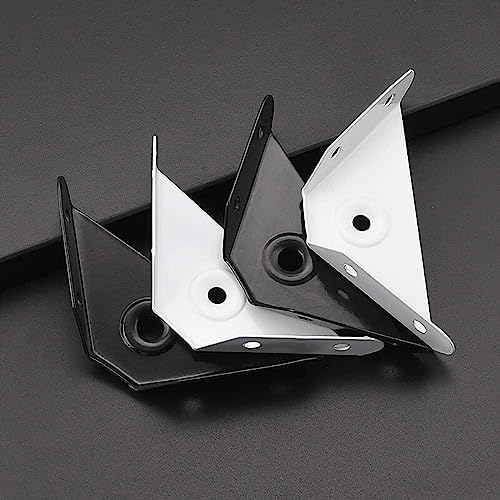 HOWDIA 12 Pcs Steel Corner Braces Joint Trapeziform Angle Code Brackets | 4.1" Black Corner Brace Support for Furniture | Cold Rolled Steel Construction, Triangle Design for Enhanced Stability - Image 5
