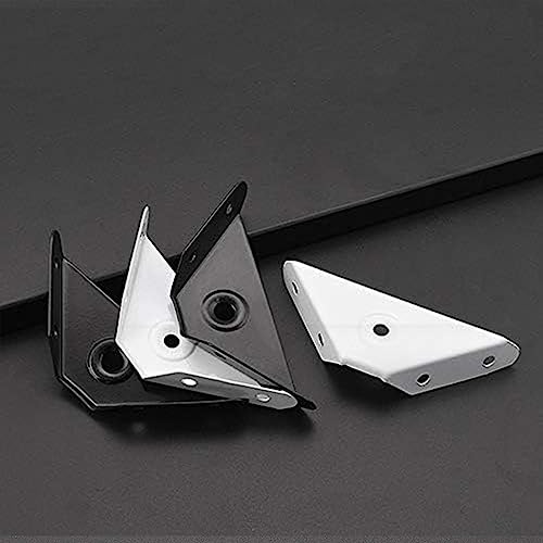 HOWDIA 12 Pcs Steel Corner Braces Joint Trapeziform Angle Code Brackets | 4.1" Black Corner Brace Support for Furniture | Cold Rolled Steel Construction, Triangle Design for Enhanced Stability - Image 4