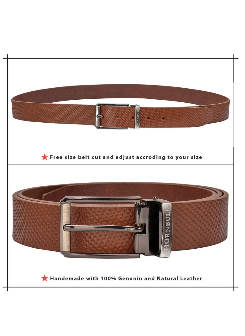 HORNBULL - Robert Men’s Leather Belt | Leather Belt for Men |Top Grain Formal Men’s Leather Belt - Image 1