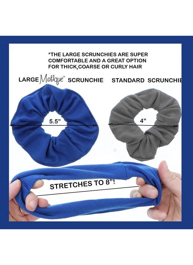 Motique Accessories Set of 2 Large Solid Scrunchies - Red  - Image 2