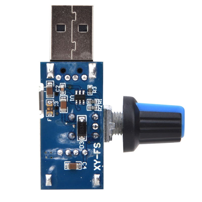 Stepless Governor USB Fan: 2.5 To 8.0V Voltage Range - Effortless Knob-Controlled Wind Control, Seamless Air Volume Adjustment For Portable Device Use With Computers, Power Banks - Image 3