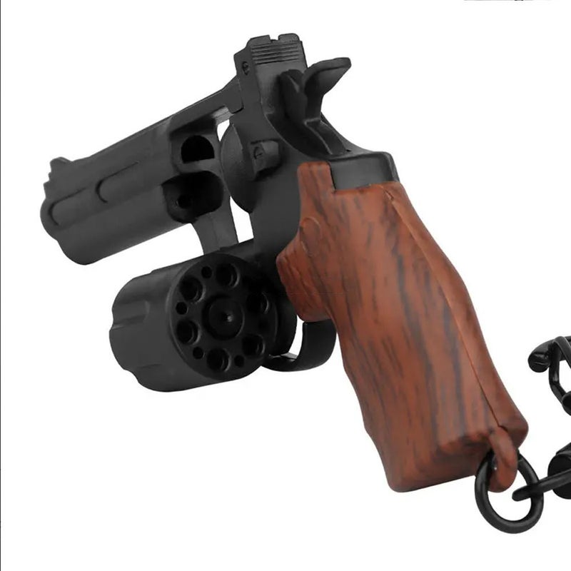 Tactical Pistol Keychain: 1:4 Scale, 3.15*1.96 Inches, 0.35 Ounces - Lifelike Moving Parts, High-Quality Plastic Mini Desert Eagle Replica for Daily Carry, Gifting, Decoration & Pistol Enthusiasts - Image 2