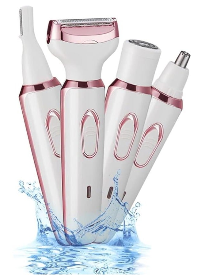 REDAPRO Electric Razors for Women, 4-in-1 Women’s Facial Hair Removal, Face Shaver Ebrow Trimmer Pubic Shaver Bikini Trimmer Portable Ladies Womens Razors for Shaving - Image 1