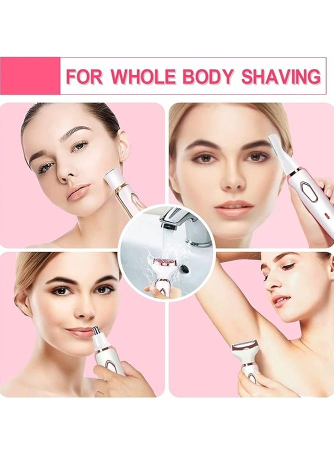 REDAPRO Electric Razors for Women, 4-in-1 Women’s Facial Hair Removal, Face Shaver Ebrow Trimmer Pubic Shaver Bikini Trimmer Portable Ladies Womens Razors for Shaving - Image 5