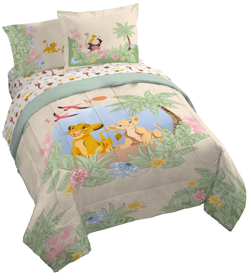 Jay Franco Kids Comforter Set Includes Sheets and Pillow Covers Soft and Cozy Bed Set for Stylish Room Decor Multi Lion King 7 Piece Queen Size Bedding - Image 2