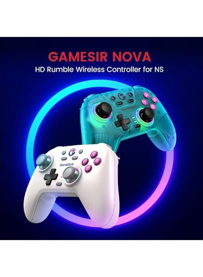 Nova Wireless Switch Pro Controller for Switch/Lite/OLED, Switch Controllers with Hall Effect JoySticks, RGB LED, Turbo,Programmable,Motion Control, Wake Up Function (Green) - Image 2