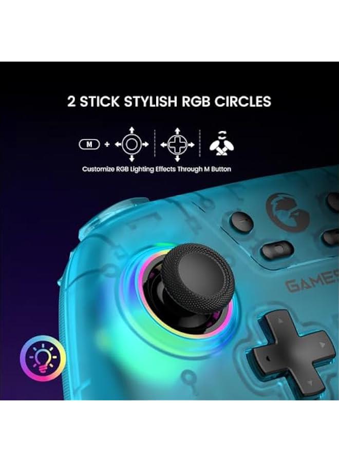 Nova Wireless Switch Pro Controller for Switch/Lite/OLED, Switch Controllers with Hall Effect JoySticks, RGB LED, Turbo,Programmable,Motion Control, Wake Up Function (Green) - Image 3