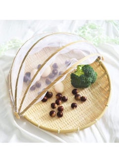 DubaiGallery DISH COVER - FOOD COVER - SUN DRY BAMBOO TRAY WITH NET - BAMBOO NETTED COVER  - Image 3