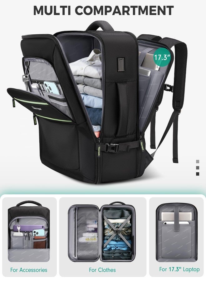 Vancropak Travel Personal Item Backpack for Spirit Airlines with Shoe Compartment Removable, 18x14x8 TSA Approved Underseat Carry on Backpack, Large Luggage Suitcase Bag Fit 17.3" Laptop with USB Port - Image 3