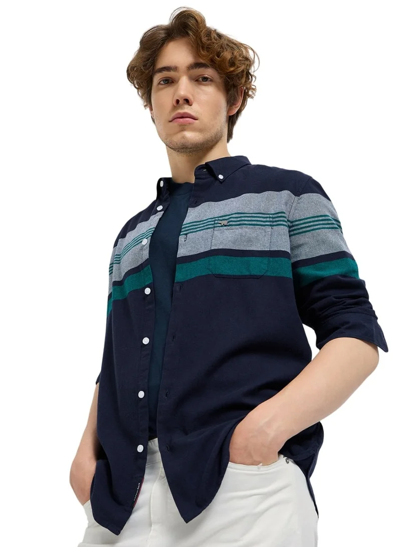 ذا بير هاوس Cotton Shirt for Men | Slim Fit, Long Sleeve, Casual or Formal Button-Down | Soft, Breathable Fabric for Work, Everyday, & All-Season Wear in Stylish Colors
