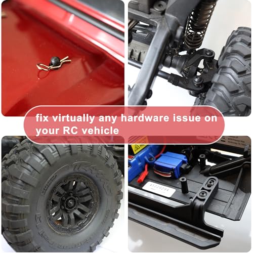 HOPLEX 1020pcs Universal RC Screw Kit Hardware Fasteners for Traxxas Redcat Arrma Axial RC4WD HSP HPI SCX10 Losi 18 110 112 116 Scale RC Crawler Cars Trucks - Image 5