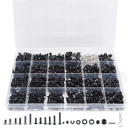 HOPLEX 1020pcs Universal RC Screw Kit Hardware Fasteners for Traxxas Redcat Arrma Axial RC4WD HSP HPI SCX10 Losi 18 110 112 116 Scale RC Crawler Cars Trucks - Image 1