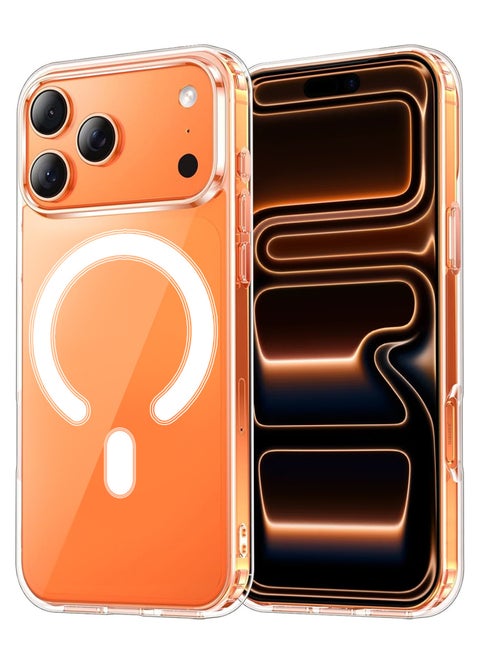 Magnetic Clear Case for iPhone 17 Pro MagSafe Compatible Shockproof TPU Drop Protection Slim Transparent Cover